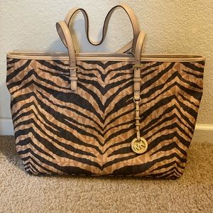 Large Michael Kors animal print bag
